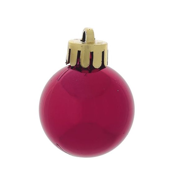 Набор из 20шт, Украшение новогоднее Шар "Снежок вишневый", D3 см, L11,5 W3 H14,5 см