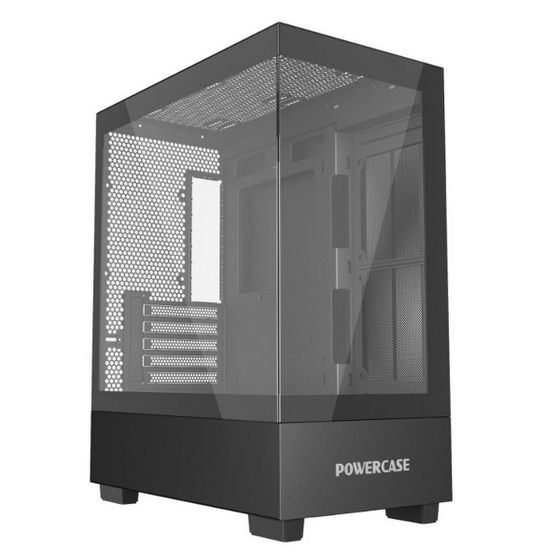 Корпус Powercase Vision Micro M, Tempered Glass, чёрный, mATX  (CVMMB-L0)
