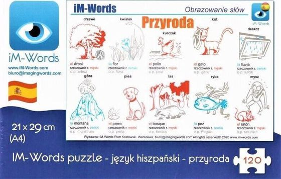 iM-Words iM-Words Puzzle 120 Hiszpański - Przyroda