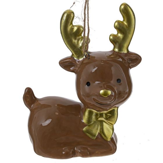 Фигурка декоративная подвесная &quot;Олень&quot;, L5,5 W3 H7 см, 2в.