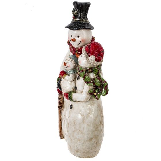 Фигурка декоративная &quot;Снеговики&quot;, L18 W9 H31 см