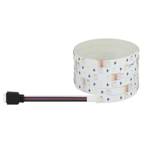 Светодиодная лента Эра, 5 м, IP20, SMD5050, 60 LED/м, 14,4 Вт/м, 12 В, свечение RGB+W