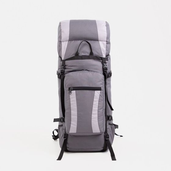 Рюкзак туристический, Taif, 90 л, отдел на шнурке, наружный карман, 2 боковые сетки, цвет серый