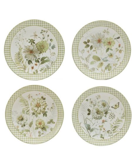 Green Fields Set of 4 Dinner Plate 11&quot;