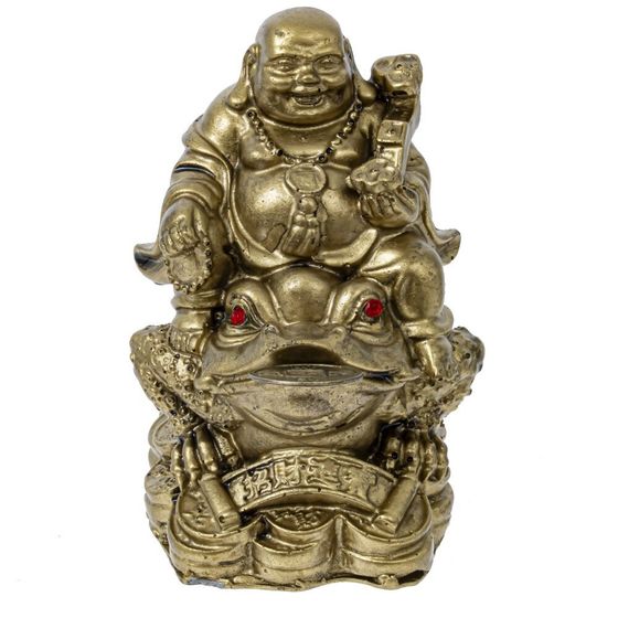 Фигурка декоративная &quot;Будда на денежной лягушке&quot;, L7,5 W5 H7,5 см