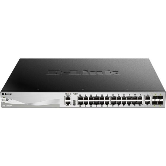 Коммутатор D-Link DGS-3130-30PS/B1A 24G 2x10G 4SFP+ 24PoE 370W управляемый