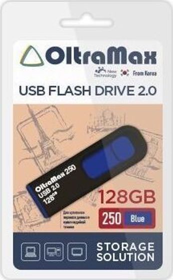 Флеш диск 128Gb Oltramax OM-128GB-250-Blue USB 2.0 синий