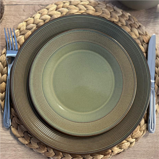 Тарелка суповая HELEZONE GREEN 22см