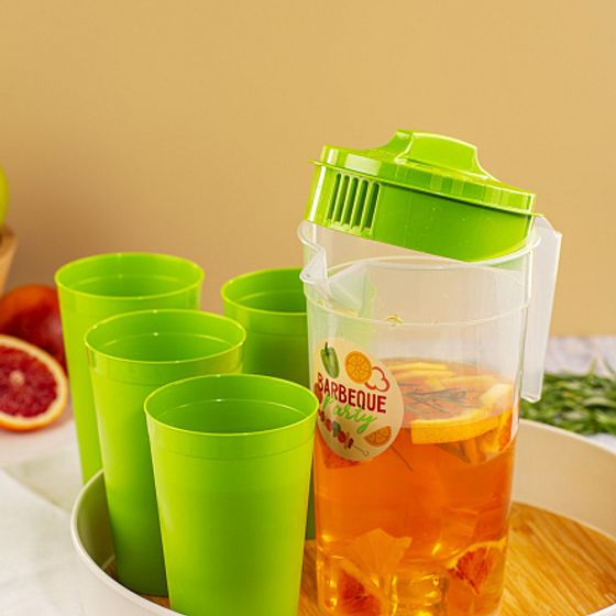 Набор кувшин 1,2лстакан 0.4лх4шт BBQ PARTY