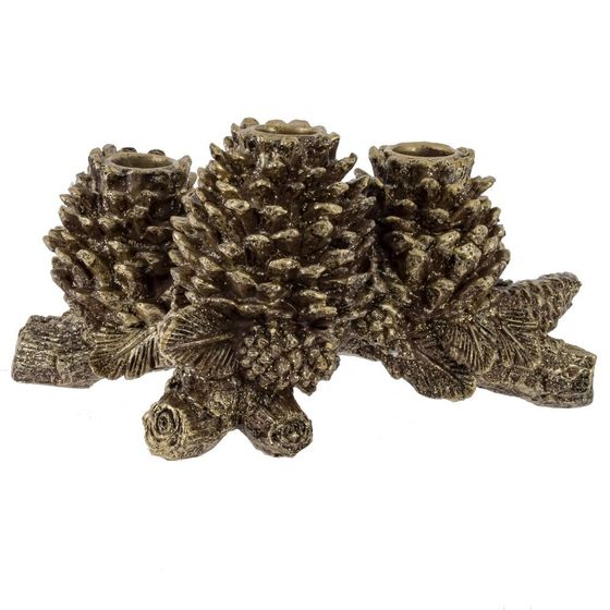 Подсвечник &quot;Шишки&quot;, L22 W12,5 H11 см