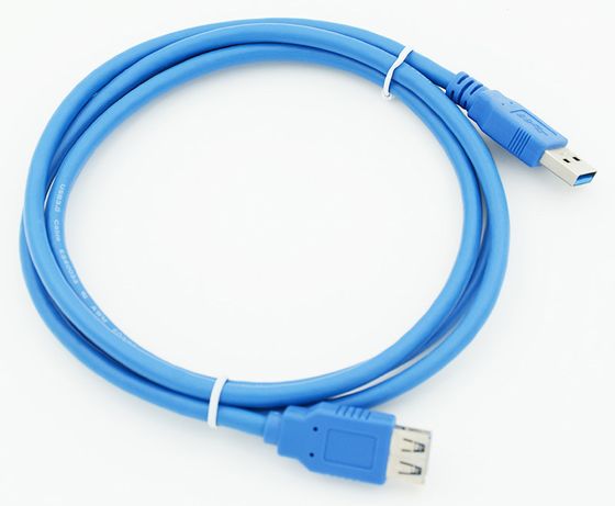 Кабель USB A(m) USB A(f) 1.5м синий