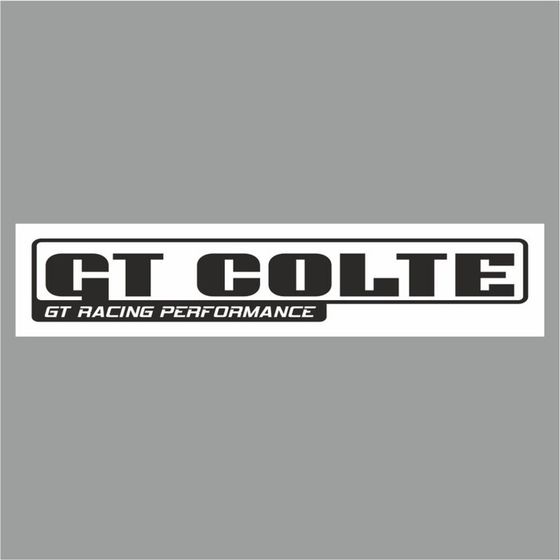 Полоса на лобовое стекло &quot;GT COLTE&quot;, белая, 1300 х 170 мм