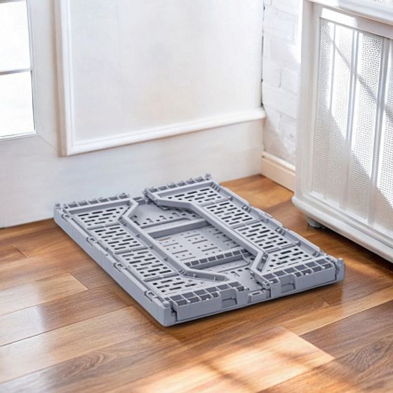 Корзина для хранения складная CASSA M серая 15л