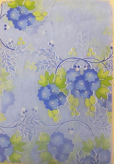 !09 Набор штор 2 штуки - Тюль 285*140 см., синяя, шторная лента