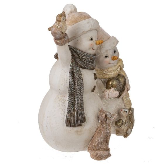 Фигурка декоративная &quot;Снеговики&quot;, L12 W9,5 H15,5 см