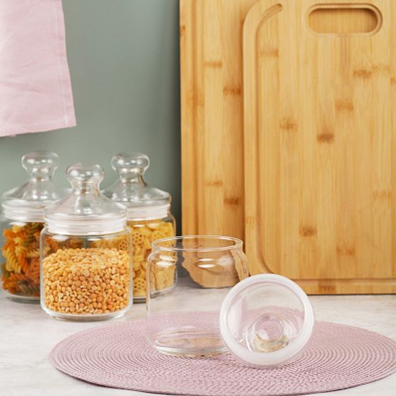 Банка для продуктов КЛУБ с крышкой 0.75л