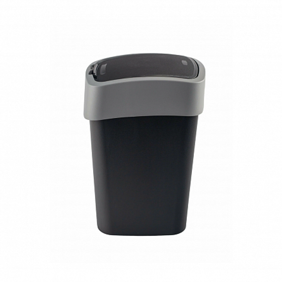 Контейнер для мусора FLIP BIN чёрный/серый 9л
