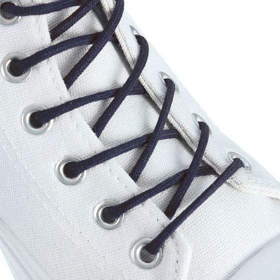 Шнурки для обуви круглые, d=3мм, 60см, цвет тёмно-синий
