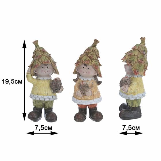 Фигурка декоративная &quot;Мальчик/Девочка&quot;, Д9 Ш6,5 В19 см, 2в.