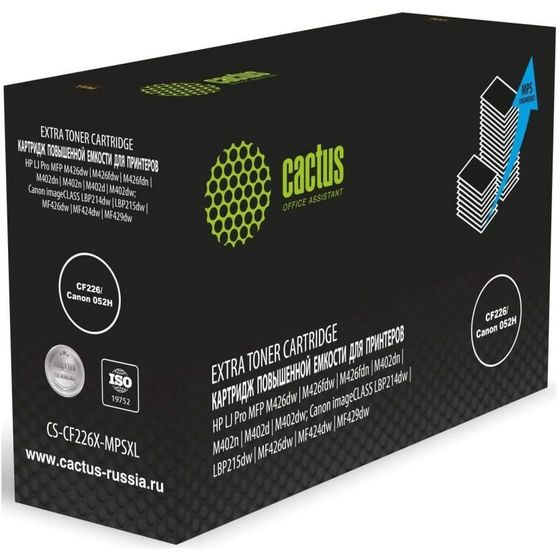 Картридж лазерный Cactus CS-CF226X-MPSXL CF226/Canon 052H черный (15000стр.) для HP LJ Pro MFP M426dw/M426fdw/M426fdn/M402dn/M402n/M402d/M402dw; Cano