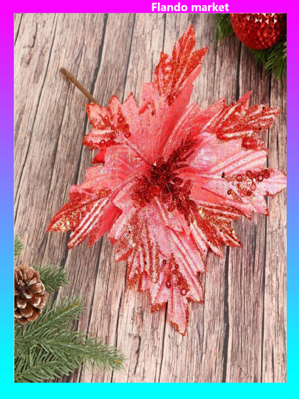 !09 Набор из 2-х изделий -Декор "Холодный цветок" 24х20 см. цвет розовый