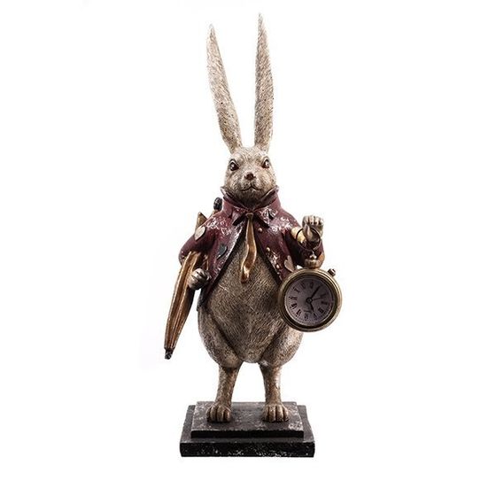 Фигурка декоративная &quot;Кролик&quot; с часами (LR44x1), L15 W12 H37,5 см, 2в.
