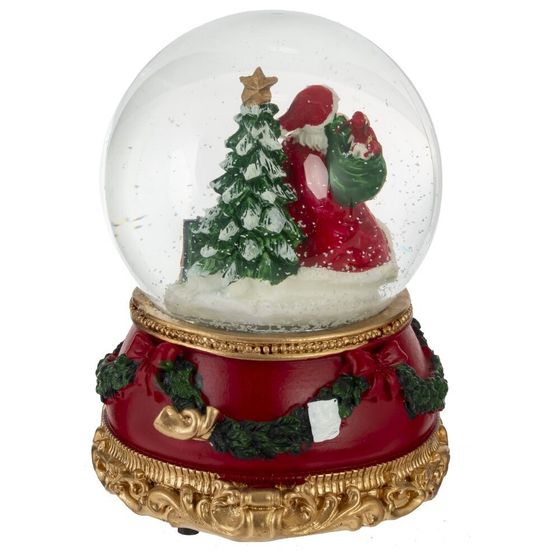 Фигурка декор в стекл шаре &quot;Дед Мороз&quot;, D 9.5 см, L9,5 W9,5 H14 см