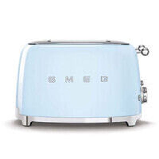 SMEG 50&#39;s Style Toaster TSF03PBEU Pastel Blue - 4 slice(s) - Blue - Steel - Buttons - Level - Rotary - 50&#39;s Style - 2000 W