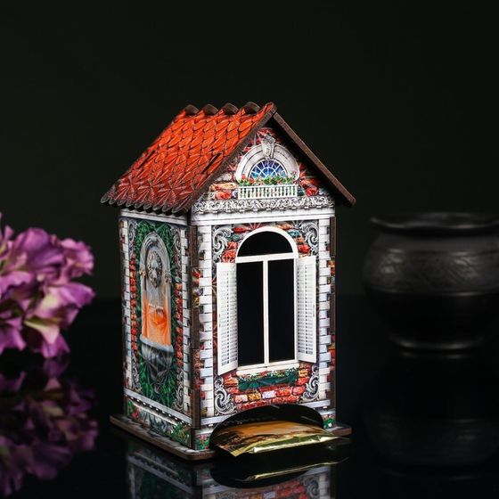 Чайный домик &quot;Дом из красного кирпича&quot;, 9,8×9,8×17,4 см