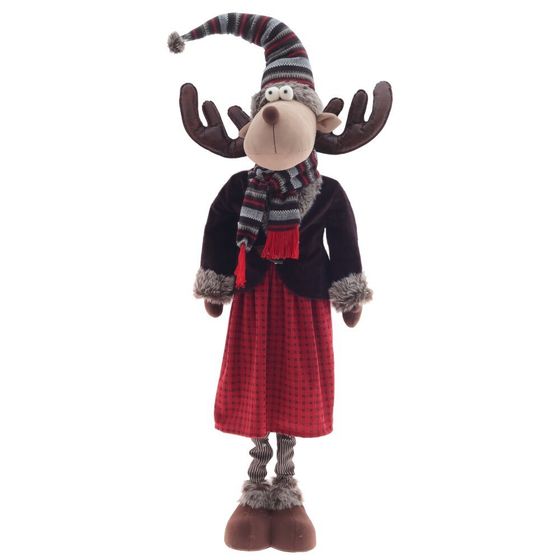 Игрушка набивная &quot;Олень&quot; (телескоп ноги), L90 W43 H257/118 см