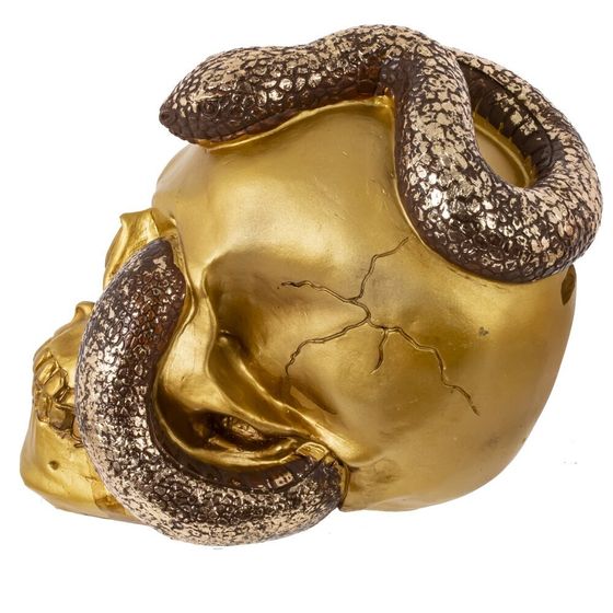 Копилка &quot;Череп со змеей&quot;, L23 W16 H18 см, 2в.