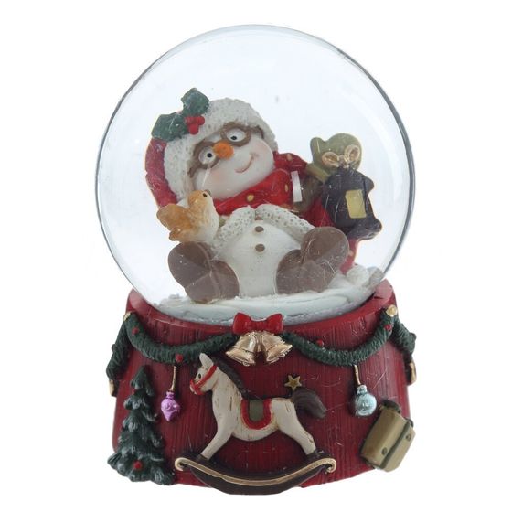 Фигурка декоративная &quot;Снеговик&quot; в стекл шаре, D 6.5 см, L6,5 W7 H9 см, 2в.