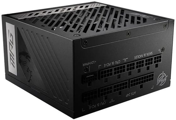 Блок питания 1000W ATX MSI MPG A1000G 13.5cm fan 24pin 2x(4+4)pin 12xSATA 6xPCI-E 4xMolex 1xFDD (306-7ZP7C11-CE0)