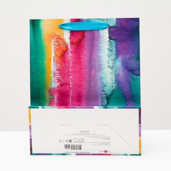 Пакет подарочный &quot;Акварельный штрих&quot;, 26 х 32 х 12 см (2 Штуки)