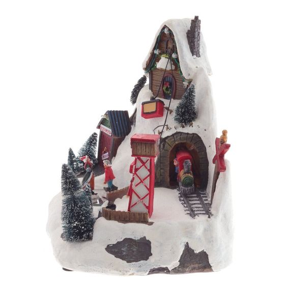 Фигурка декоративная &quot;Рождество&quot; (4 мелодии, подсвет, движ, 3xAA н/п, +USB), L30,5 W20 H24 см