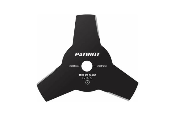 Нож Patriot TBS-3P, D=230*25,4 мм, толщина 1,6 мм 3 - лопастной