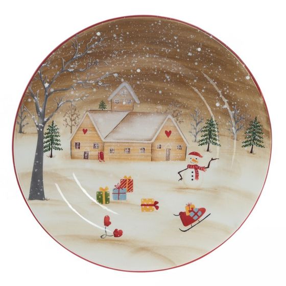 Тарелка, L25 W25 H2 см