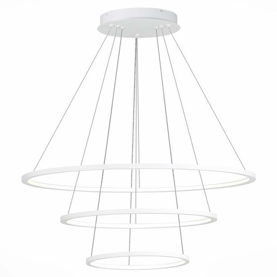 Светильник подвесной St Luce. ST603.543.114. 1х114 Вт, LED, 4000K, 7410 Lm, 80х80 см, цвет белый