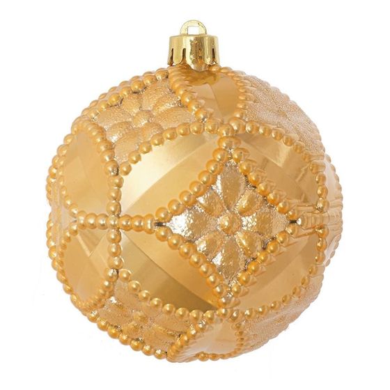 Набор из 2шт Украшение новогоднее Шар &quot;Золотой орнамент&quot;, D 10 см, L19,5 W10 H10 см
