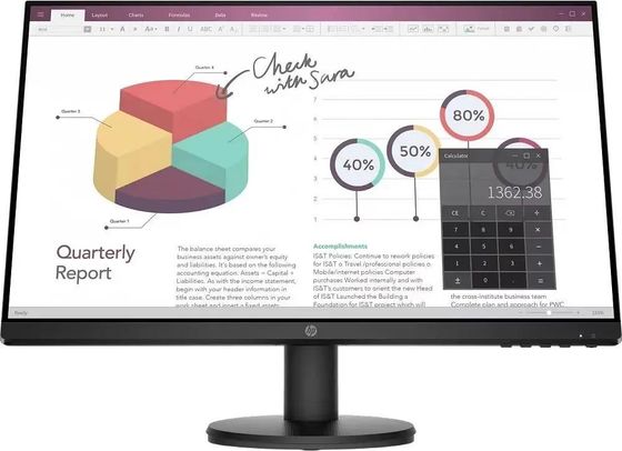 Монитор 23.8&quot; HP P24v черный IPS 1920x1080 60Гц (9TT78AA)
