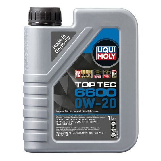 Масло моторное LiquiMoly Top Tec 6600 0W-20 SP C6/C5 GF-6A, НС-синтетическое, 1 л