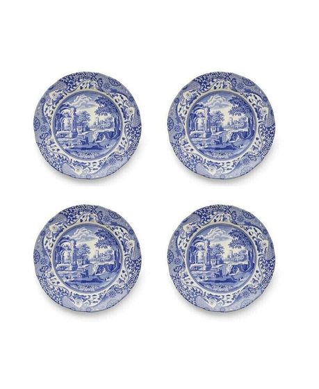 Blue Italian Luncheon Plate Set/4