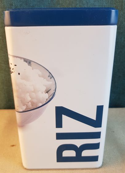 !09 Банка для хранения риса &quot;RIZ&quot;, металл, вертикальная