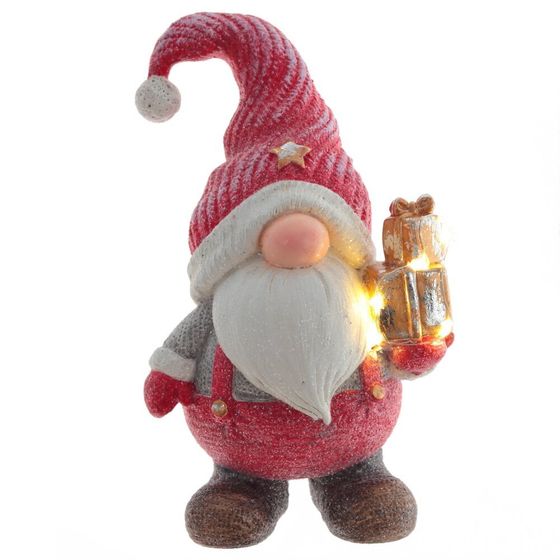 Фигурка декоративная &quot;Гном&quot; (подсветка, 2xLR44), L14 W10 H25 см, 2в.
