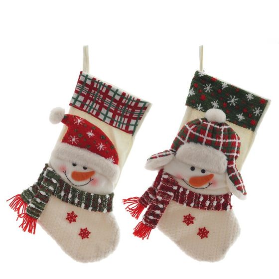 Носок для подарков &quot;Снеговик&quot;, L25 W7 H49 см, 2в.