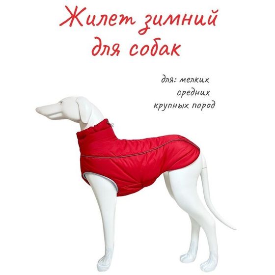 Жилет Osso «Аляска» для собак, размер 30 (ДС 28-30, ОШ 32, ОГ 42-50), красный