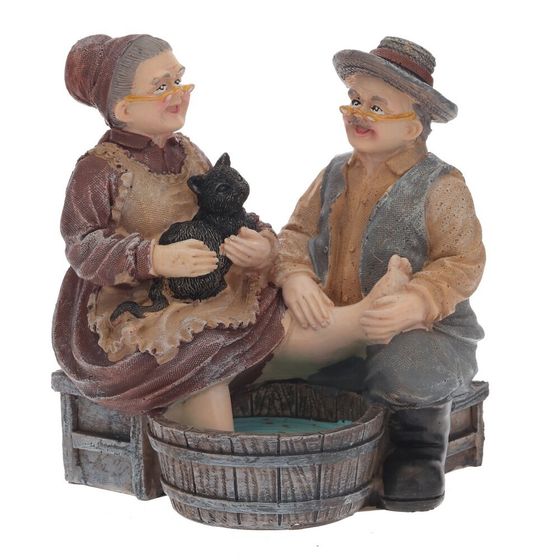 Фигурка декоративная &quot;Бабушка с дедушкой&quot;, Д11,5 Ш9,5 В12 см, 2в.