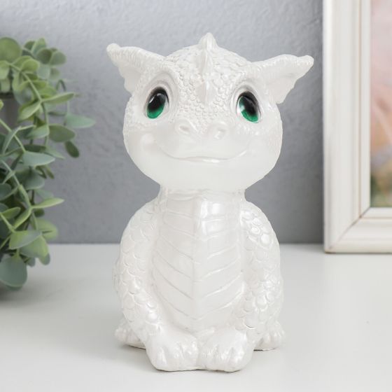 !09 Копилка "Дракоша" 17,5х11,5х12,5 см, цвет белый