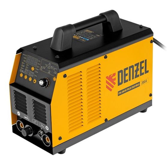 Аппарат для аргонодуговой сварки DENZEL ITIG-200 DС Pulse Cold Weld 94329, 200 А, ПВ 60%