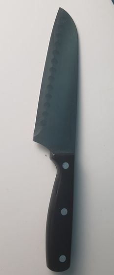 !09 НАБОР НОЖЕЙ 3 ШТУКИ - Сантоку нож 17 см.+Нож для хлеба 20 см.+Нож для нарезки 20 см.